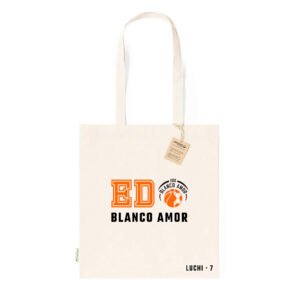 Bolsa Ecológica Modelo Iniciales Personalizada  - Blanco Amor