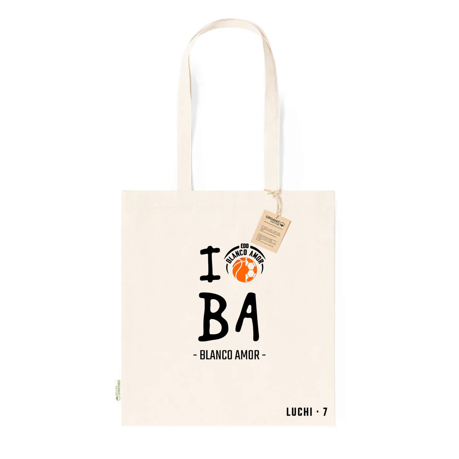 Bolsa Ecológica Modelo "LOVE" - Blanco Amor