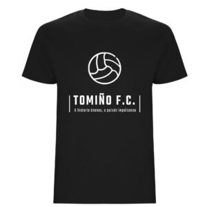 Camiseta Negra Personalizada Modelo Balón - Tomiño FC