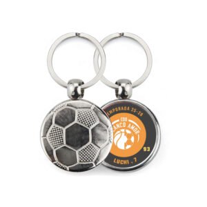 Llavero Metálico Balón Fútbol - Blanco Amor