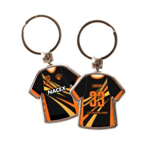 Llavero Camiseta Fútbol Personalizado Negro - Blanco Amor